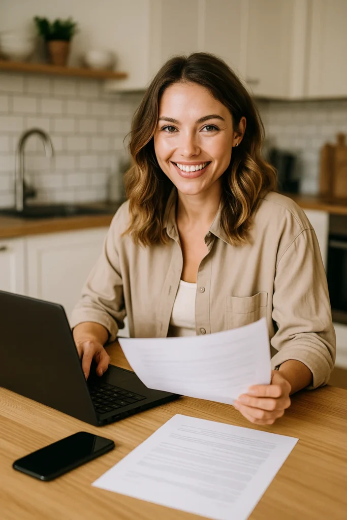 woman preparing and researching on her laptop